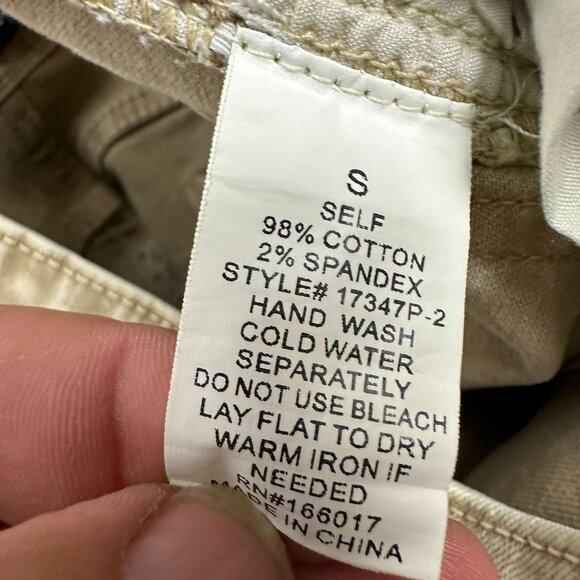 Blue B Collection Womens Tan Bell-Bottom Jeans With Frayed Hem Size S - Picture 6 of 8